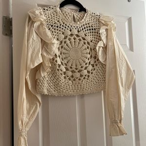 Zara cropped crochet top